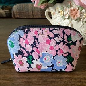 Kate Spade small dome floral cosmetic case